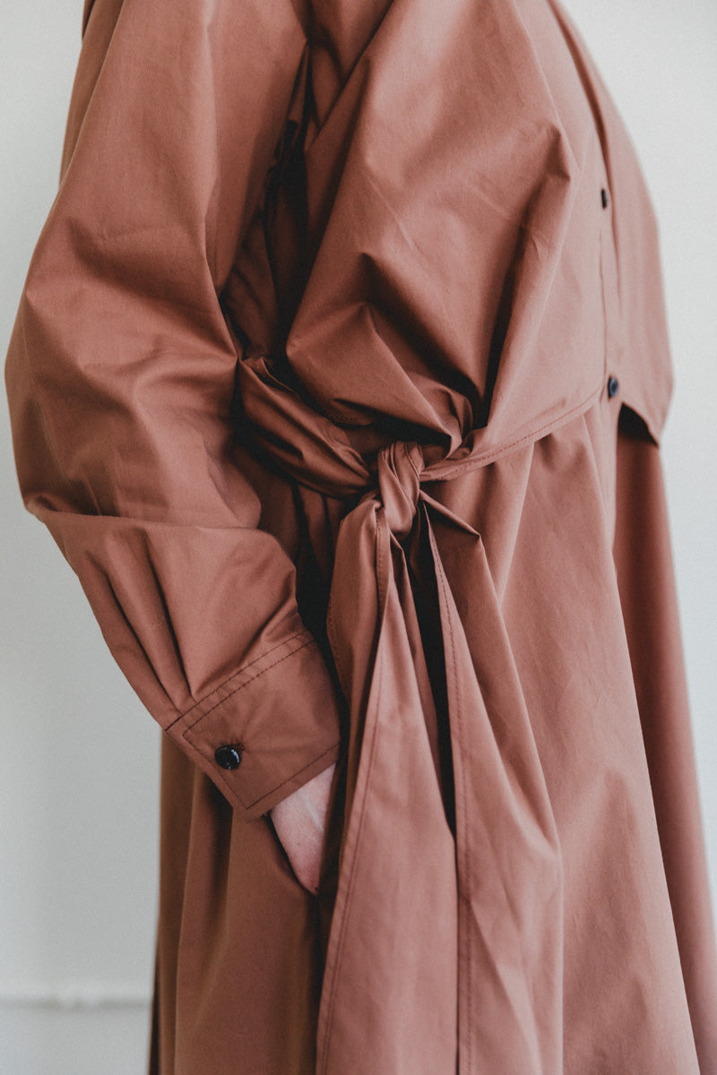 ELAN SHIRT DRESS IN SIENNA COTTON