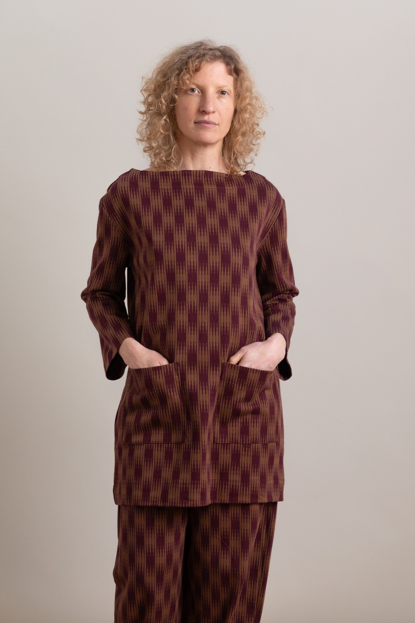 BRAM DRESS IN OMBRE CHECKS JERSEY