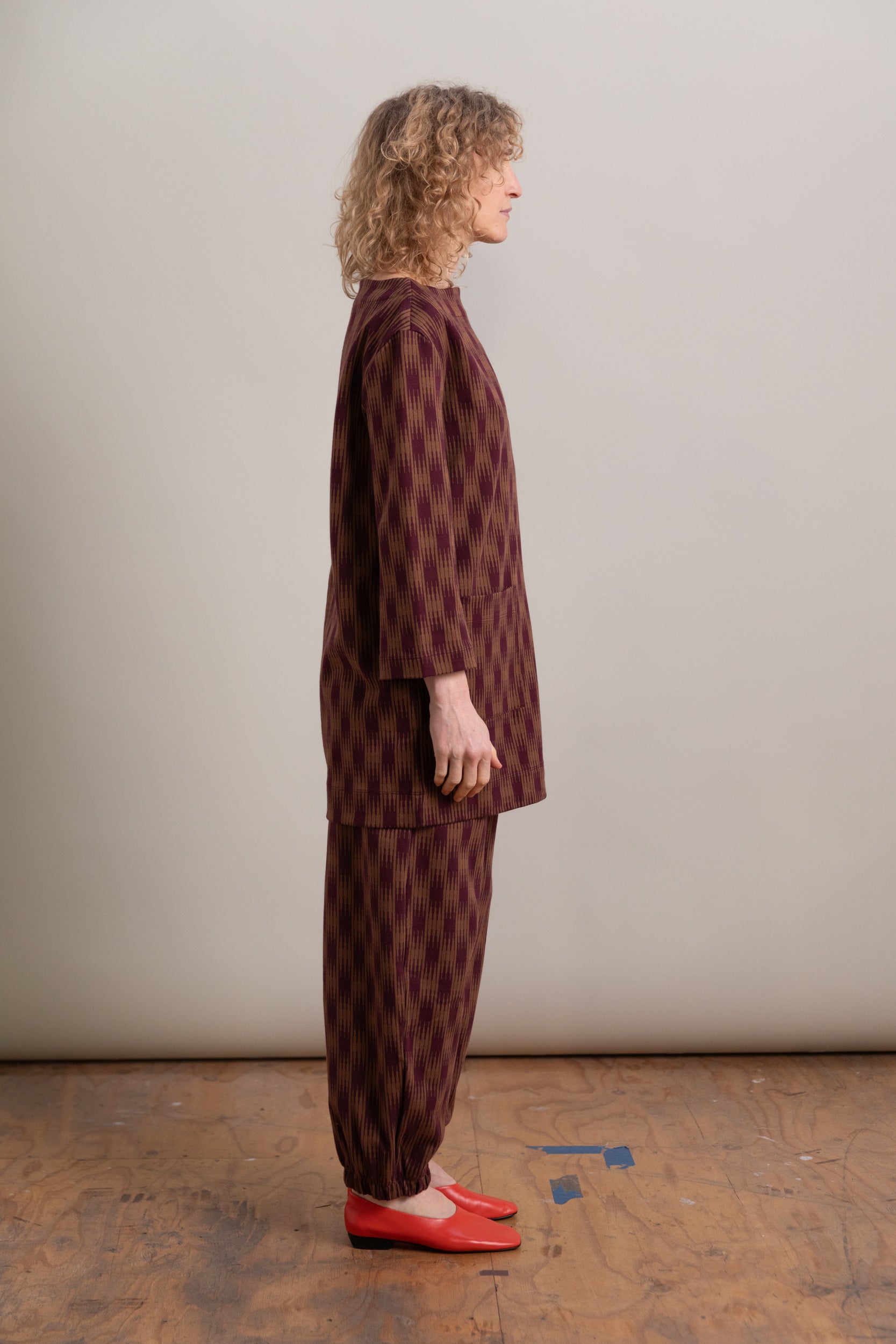 BRAM DRESS IN OMBRE CHECKS JERSEY