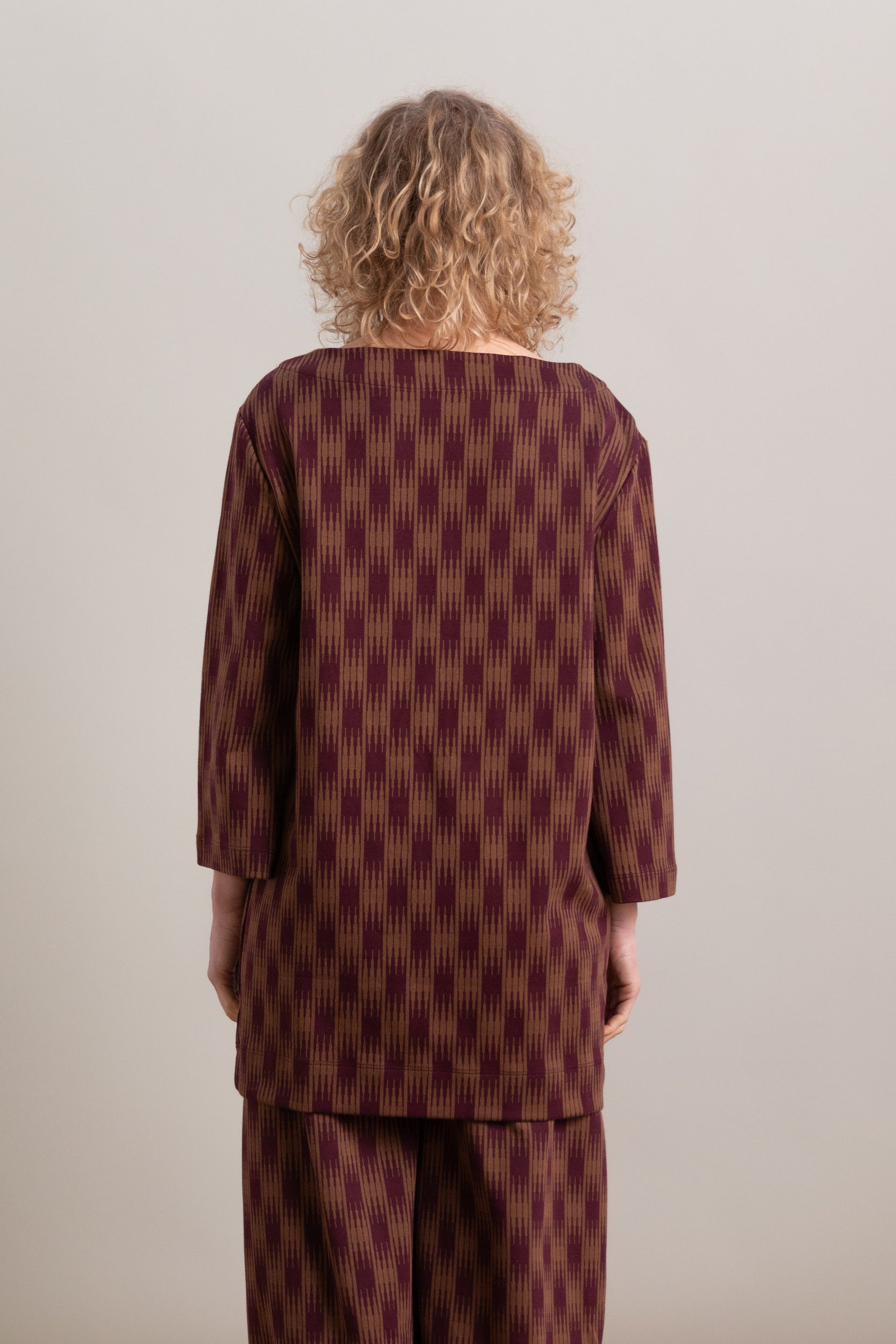 BRAM DRESS IN OMBRE CHECKS JERSEY