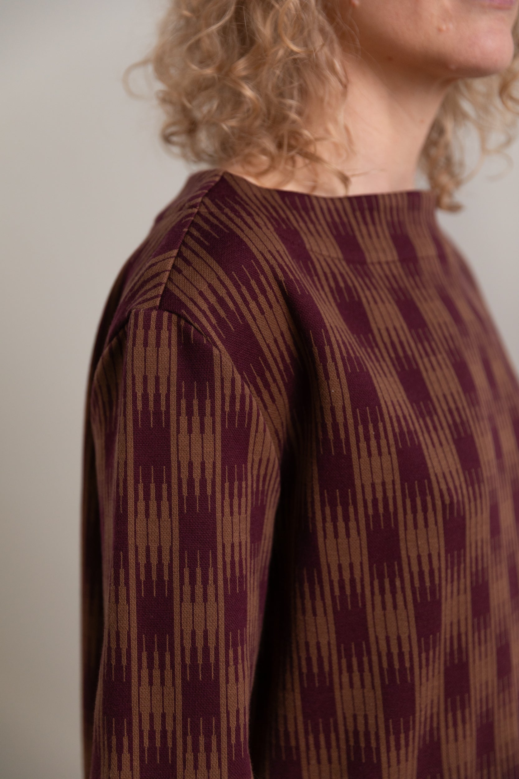 BRAM DRESS IN OMBRE CHECKS JERSEY