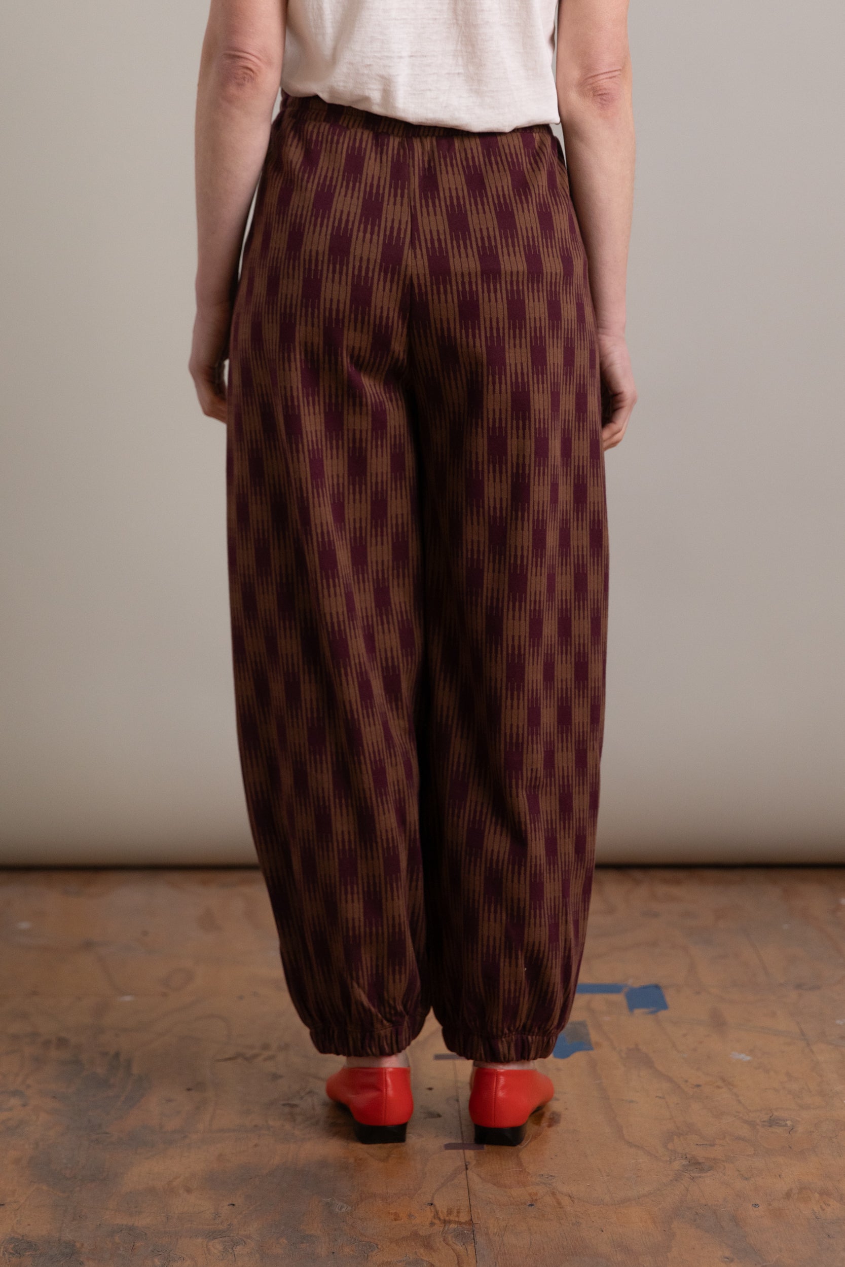 BRUNO PANTS IN OMBRE CHECKS JERSEY