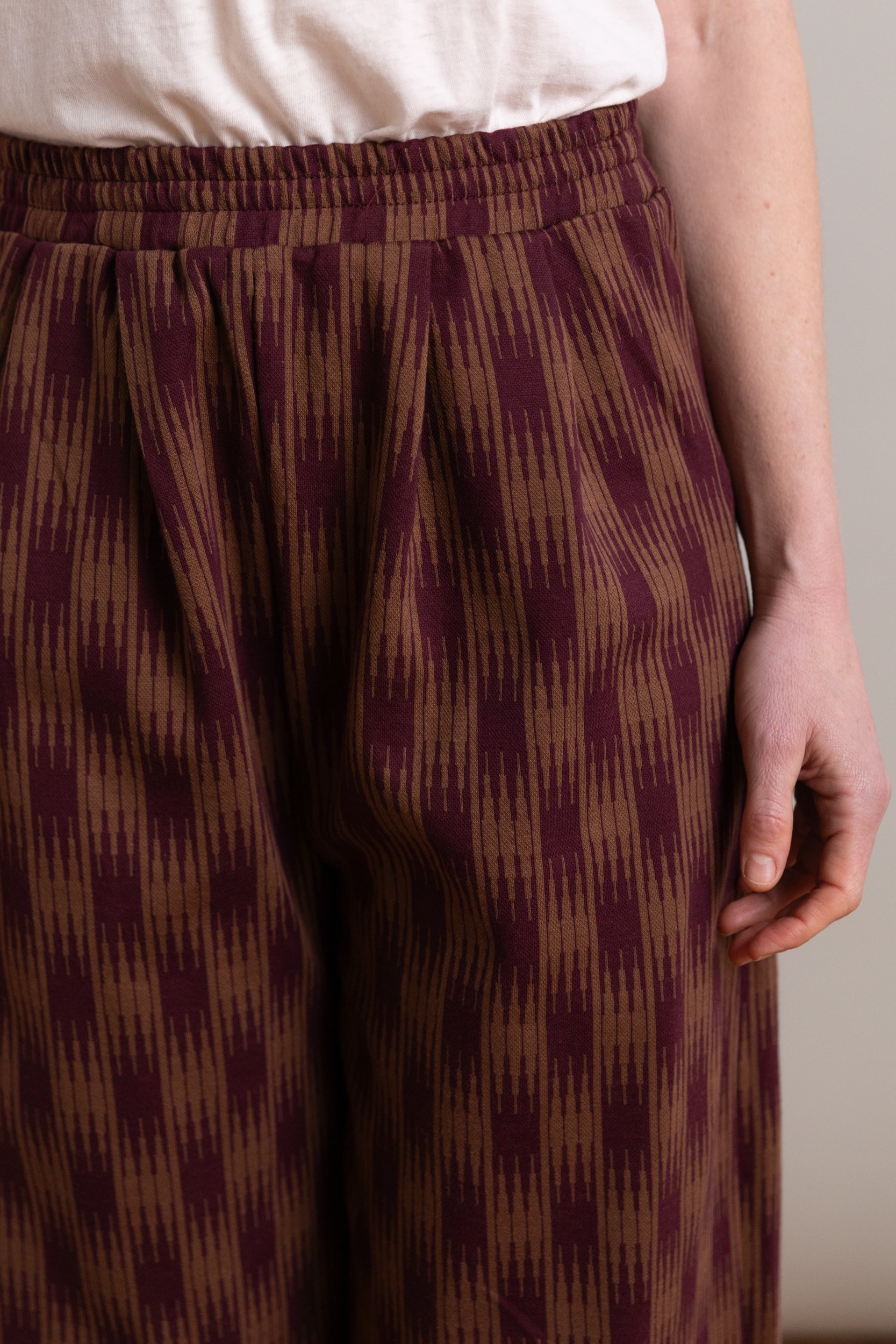 BRUNO PANTS IN OMBRE CHECKS JERSEY