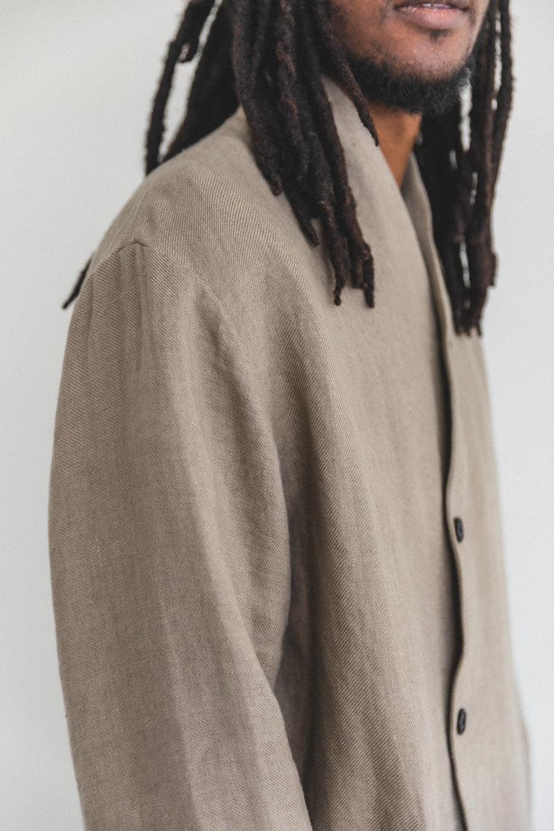 SANPO JACKET IN STRIPED LINEN