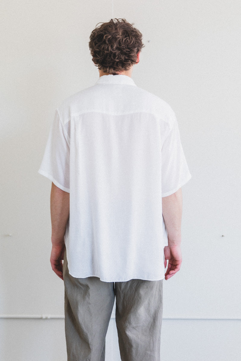 ETERNAL SHORT SLEEVE SUMMER SHIRT IN MILK FABRIC