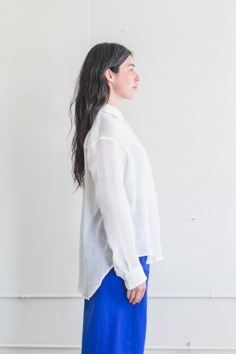 ETERNAL SHIRT IN SALT LINEN MESH