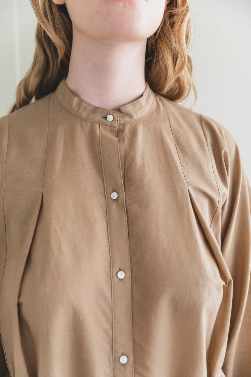 KADIKOY DRESS IN HONEY TAILOR LINEN
