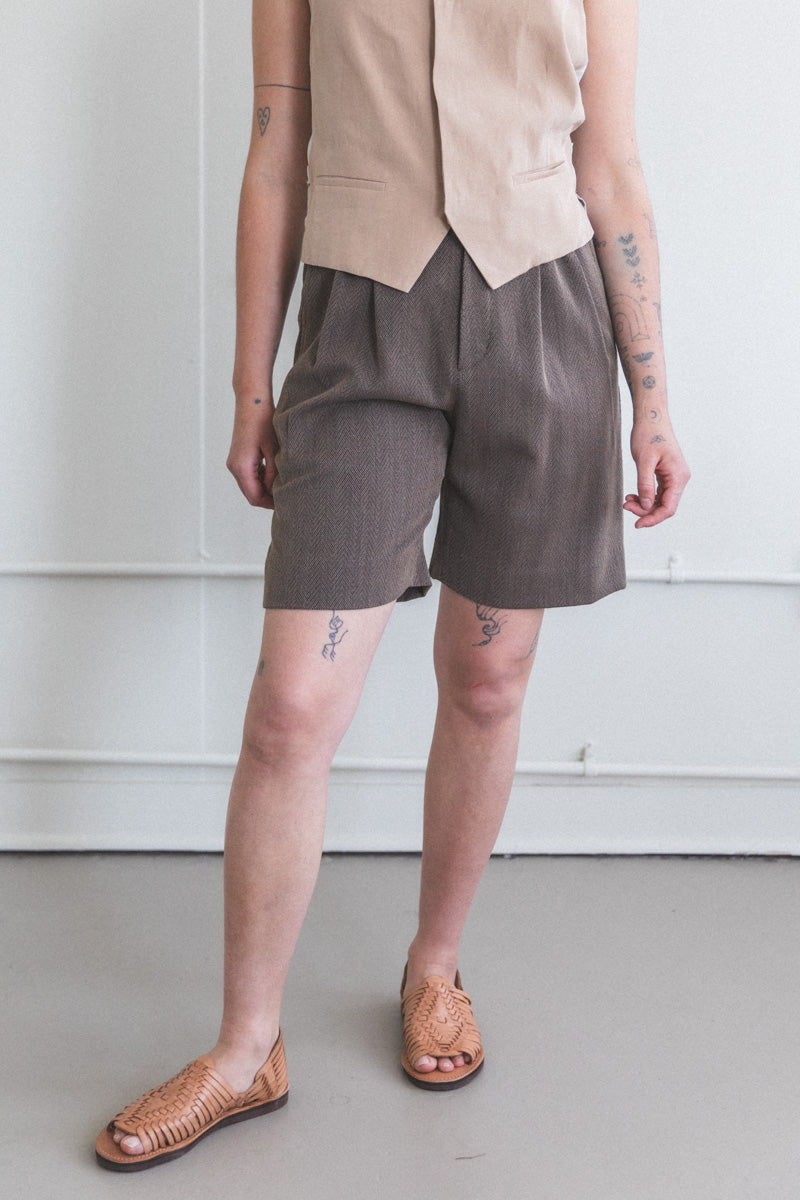 SHALY SHORTS IN SUMMER HERRINGBONE