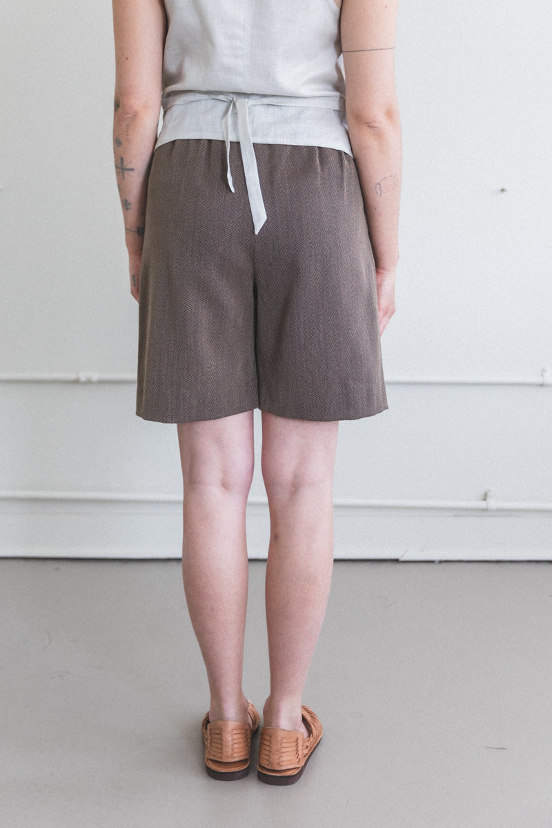 SHALY SHORTS IN SUMMER HERRINGBONE