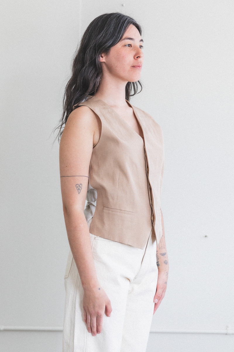 SIWA VEST IN WASHI CUPRO