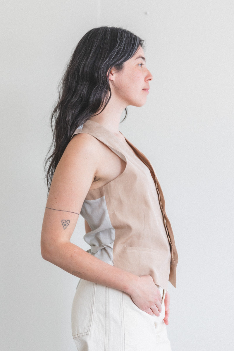 SIWA VEST IN WASHI CUPRO