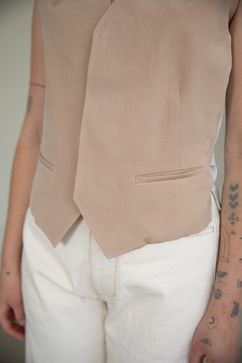 SIWA VEST IN WASHI CUPRO