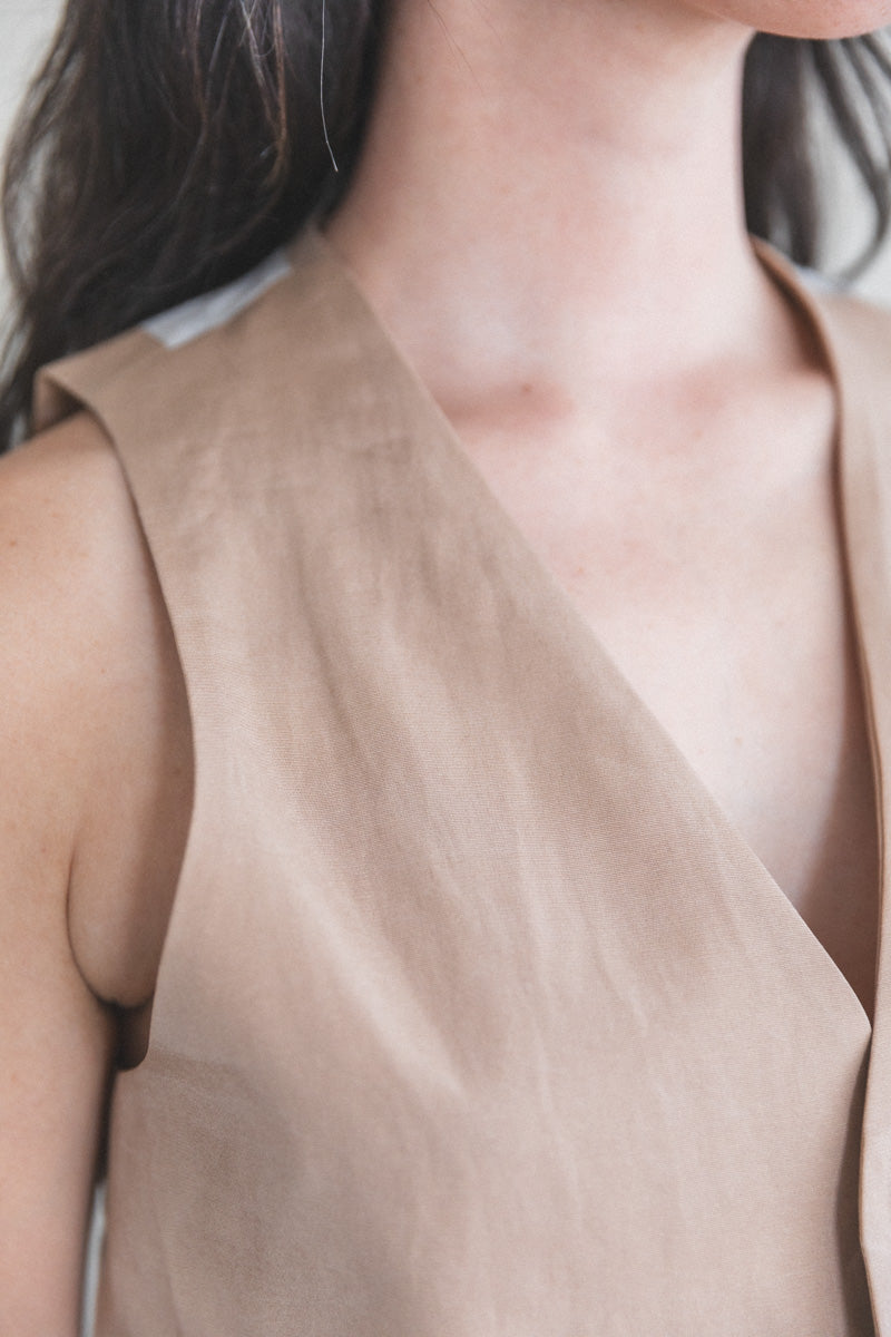 SIWA VEST IN WASHI CUPRO