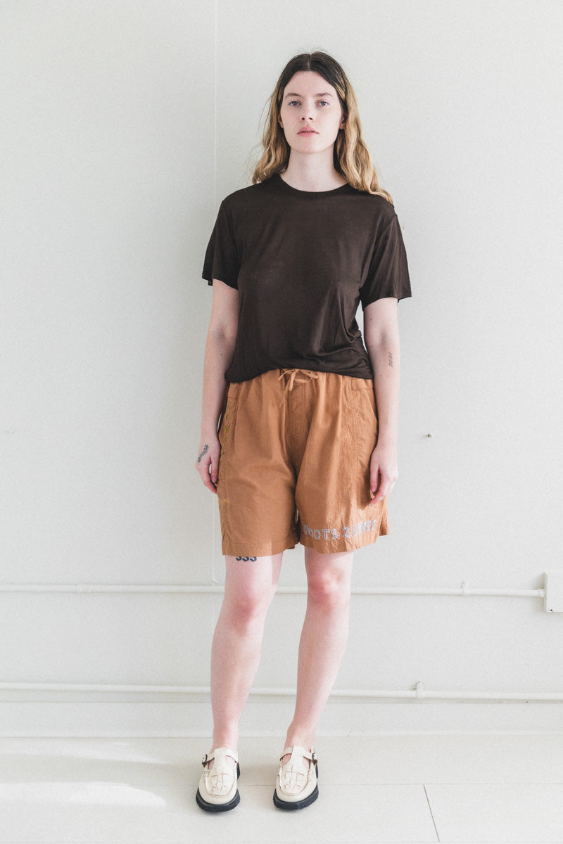 ONDA SHORTS IN GROUND HUGGER BROWN