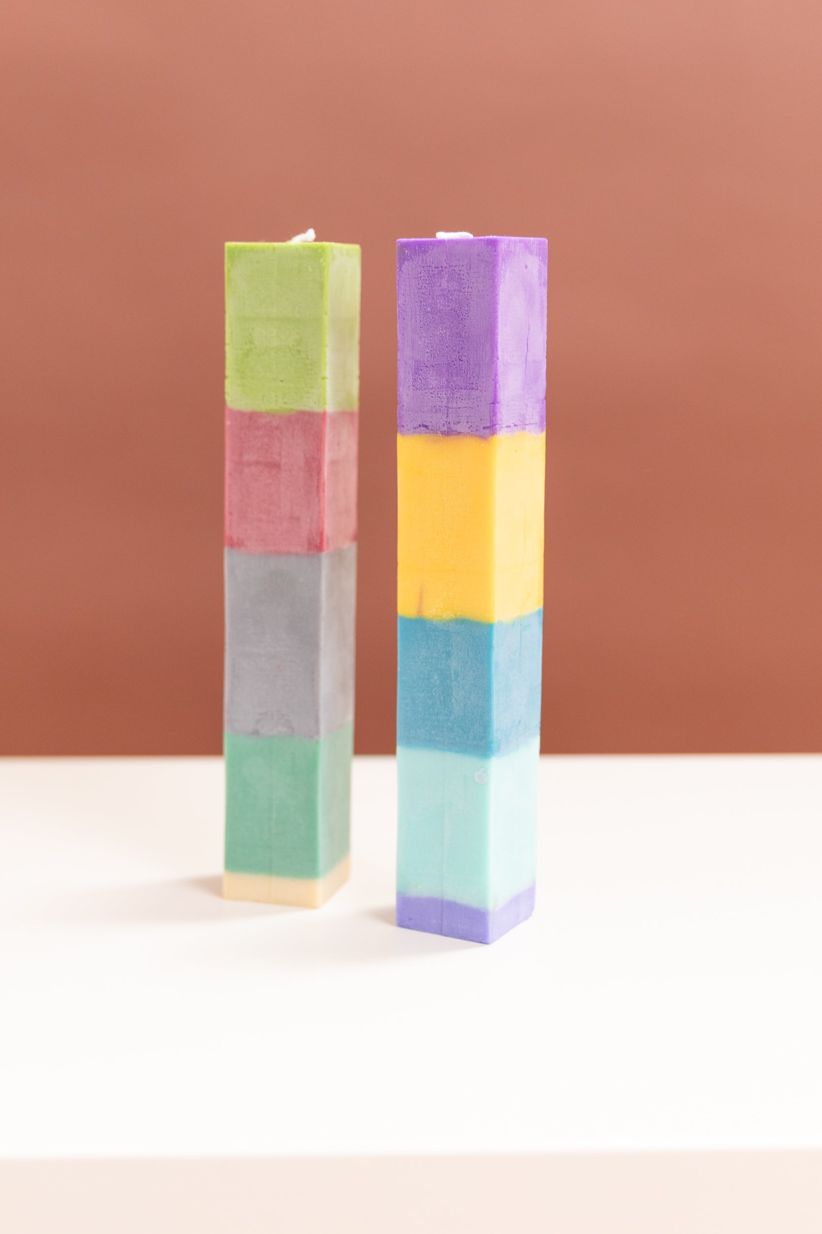 SQUARE COLOR STUDY CANDLE STICKS