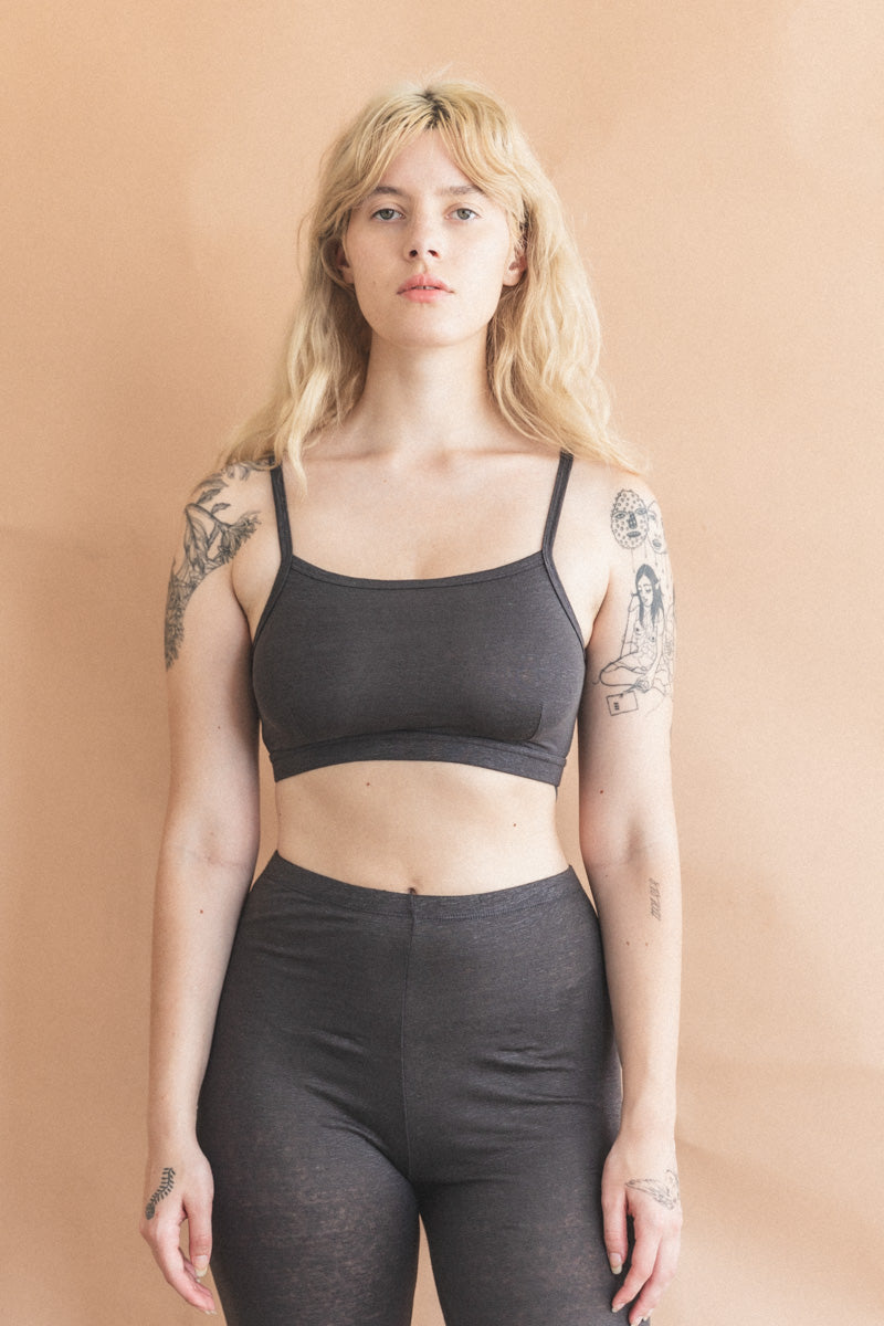 CROP TOP IN ANTHRACITE