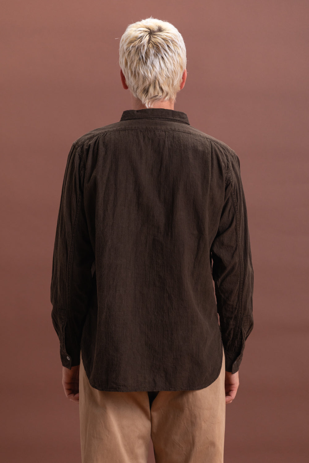 LOT 103 WORK SHIRT IN MUD DYED BROWN