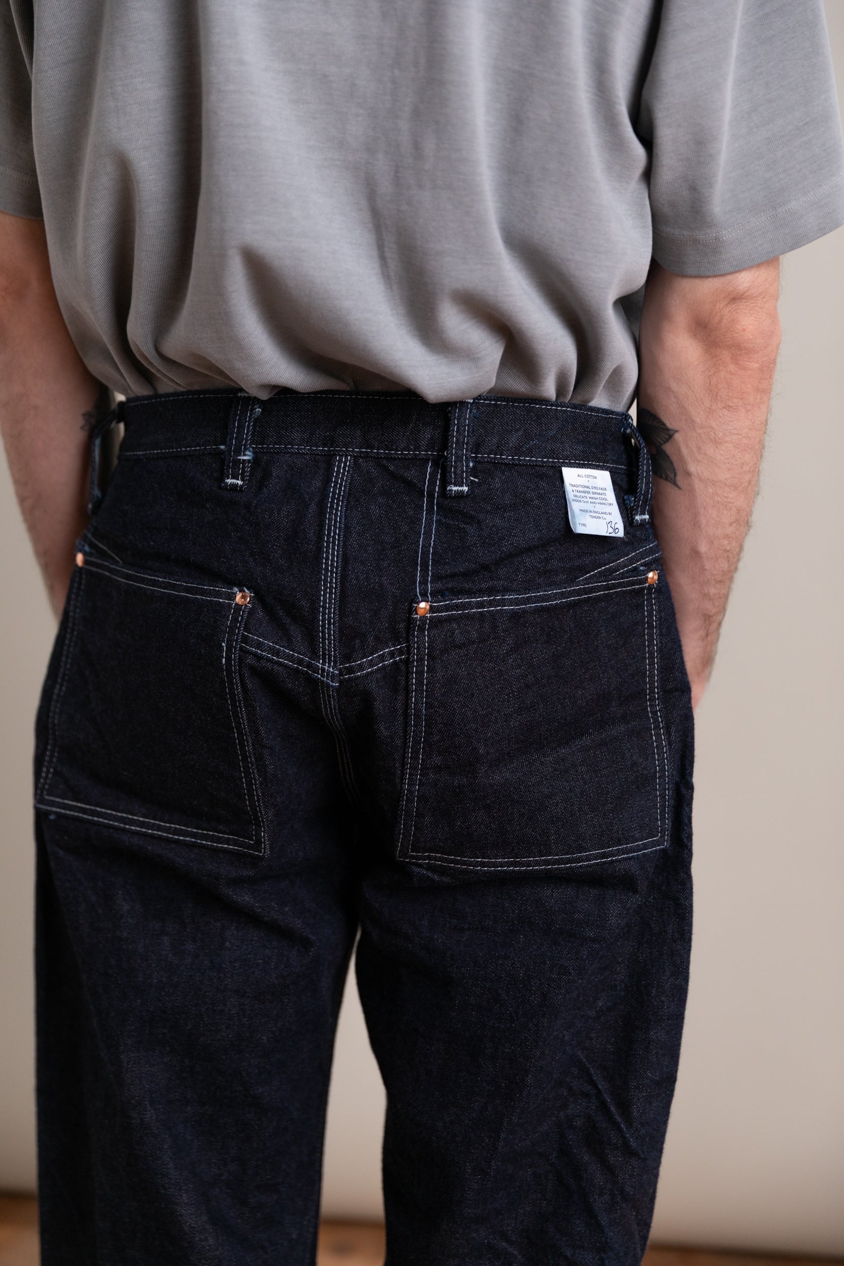 TYPE 136 OXFORD JEANS IN RINSED 16 OZ. SELVAGE DENIM