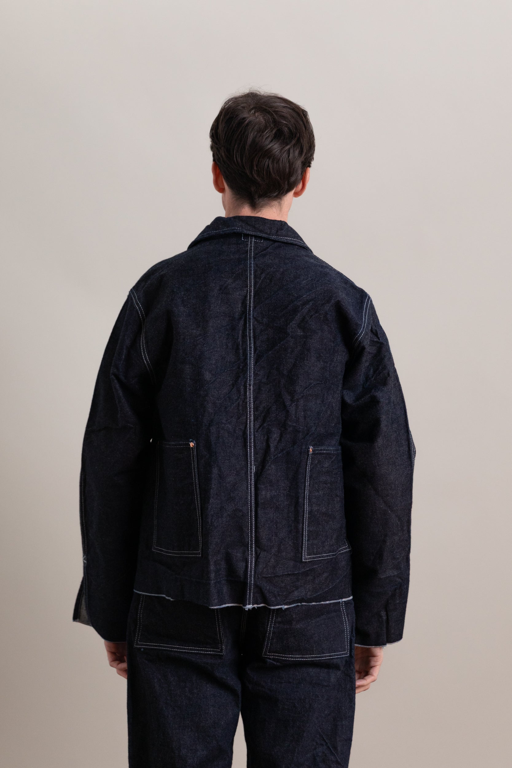 TYPE 904 CROSSCUT JEANS JACKET IN RINSED 16 OZ. SELVAGE DENIM