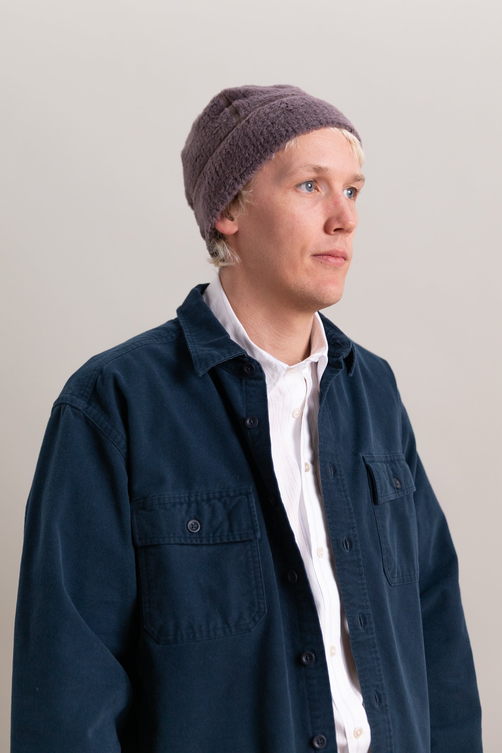 HIGH LOFT WOOL BEANIE IN MOONSCAPE