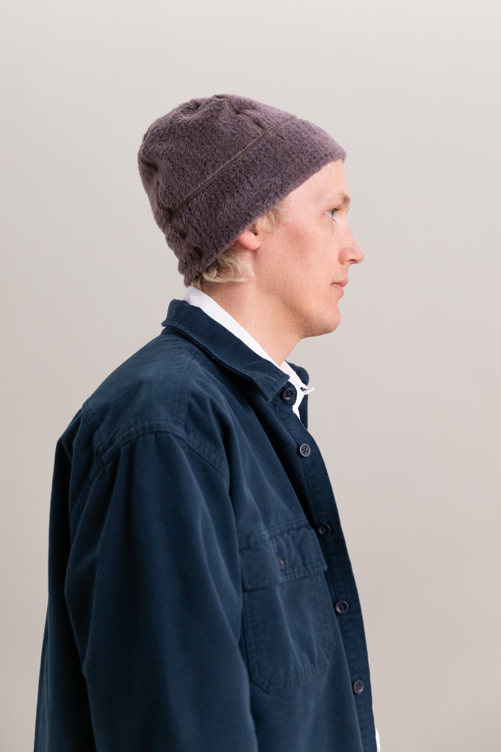 HIGH LOFT WOOL BEANIE IN MOONSCAPE