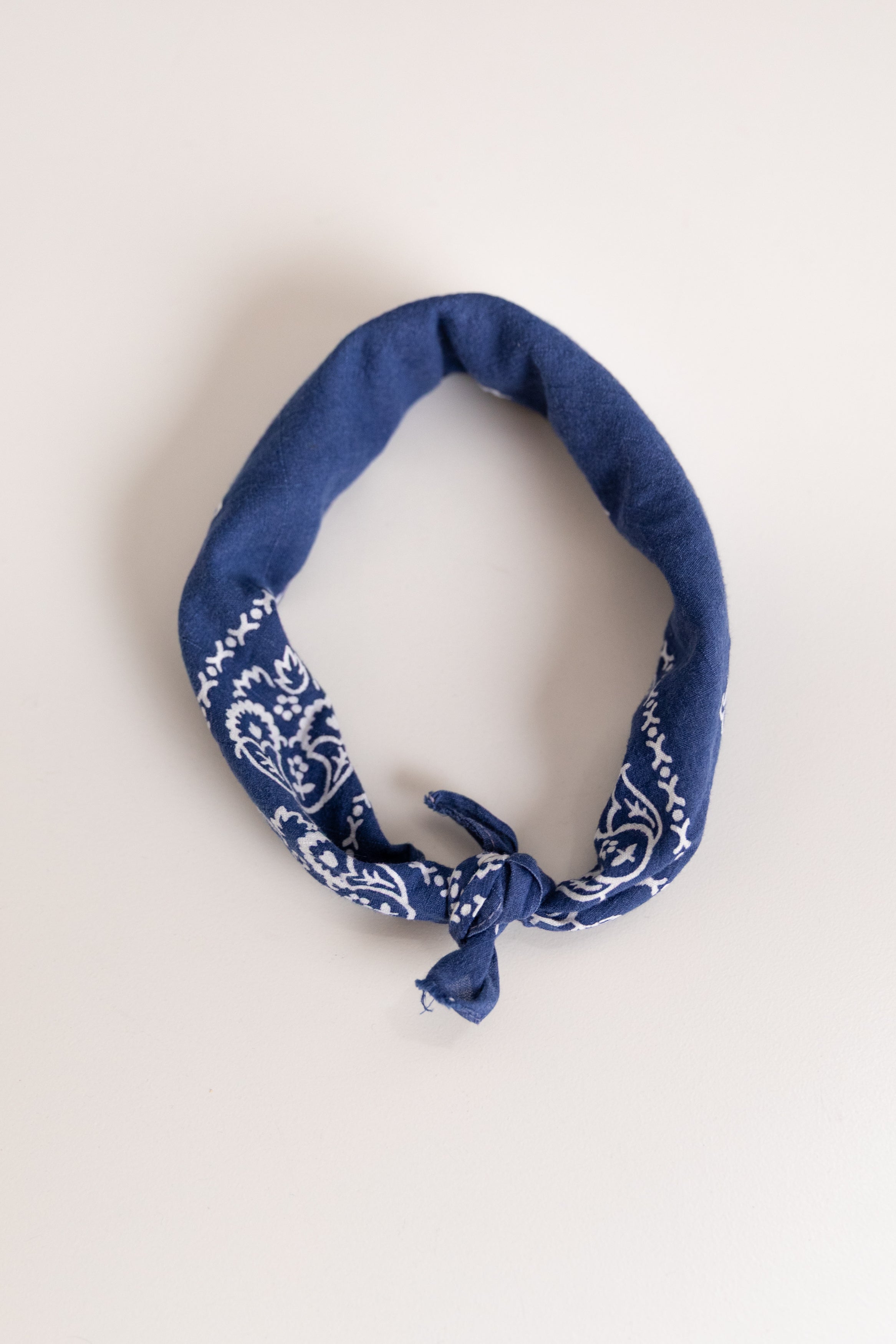 VINTAGE BLUE COTTON HANDKERCHIEF 02