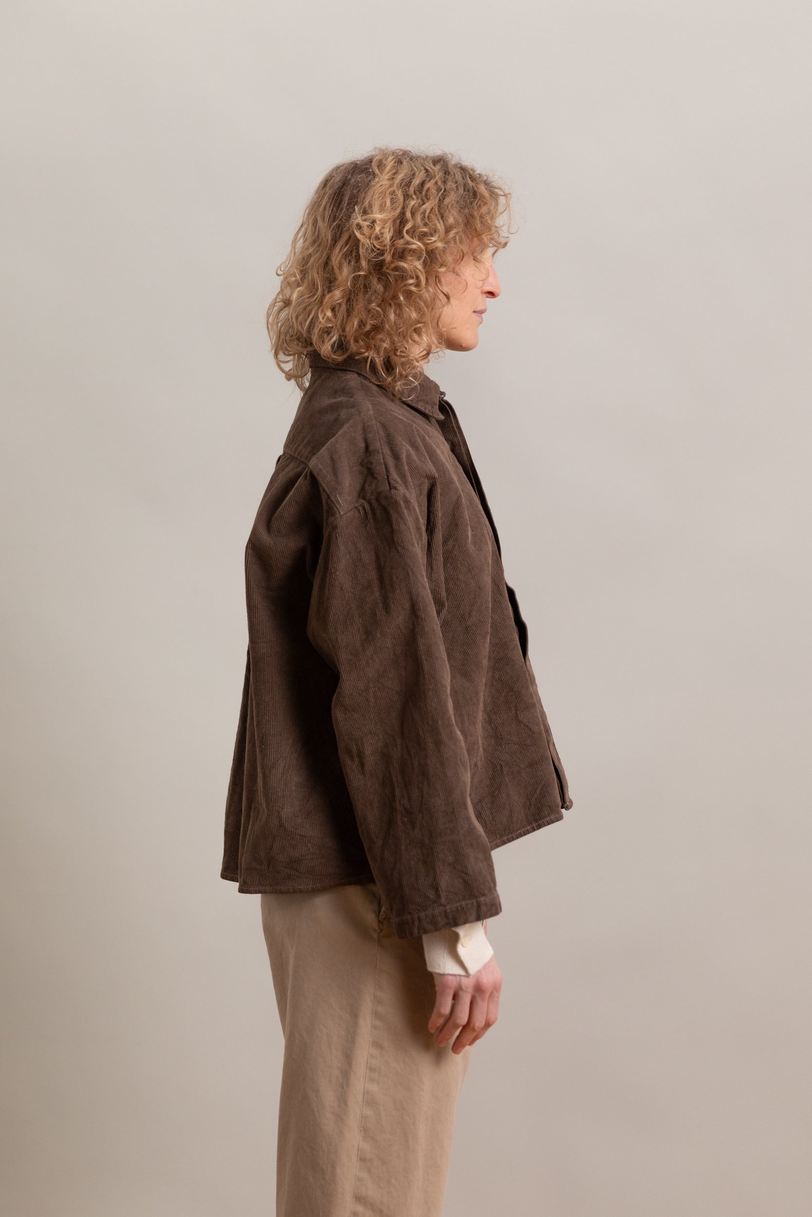 CAFE SHIRT IN NATURALLY DYED CORDUROY