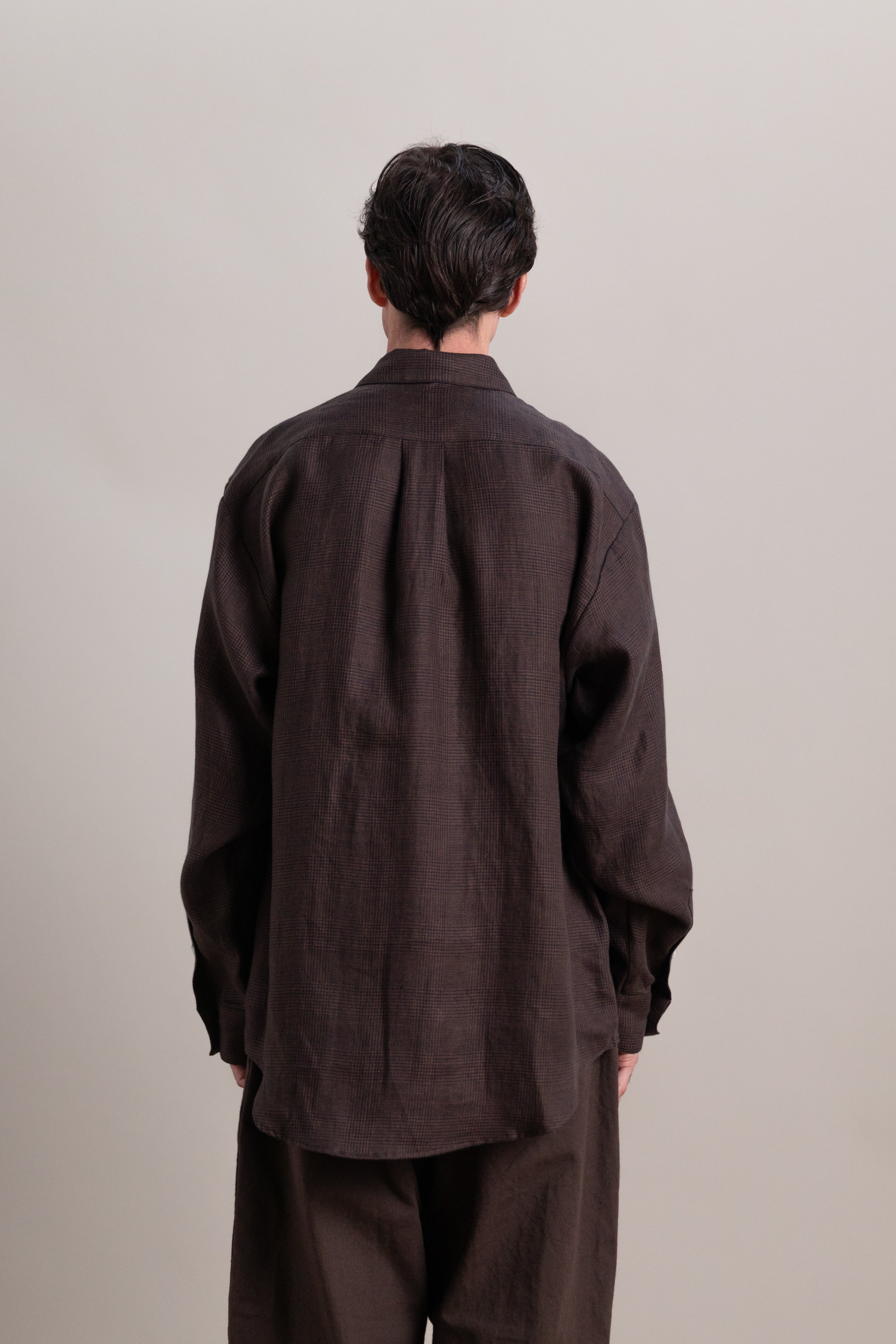 OFFICE SHIRT IN INK AND TOBACCO PLAID