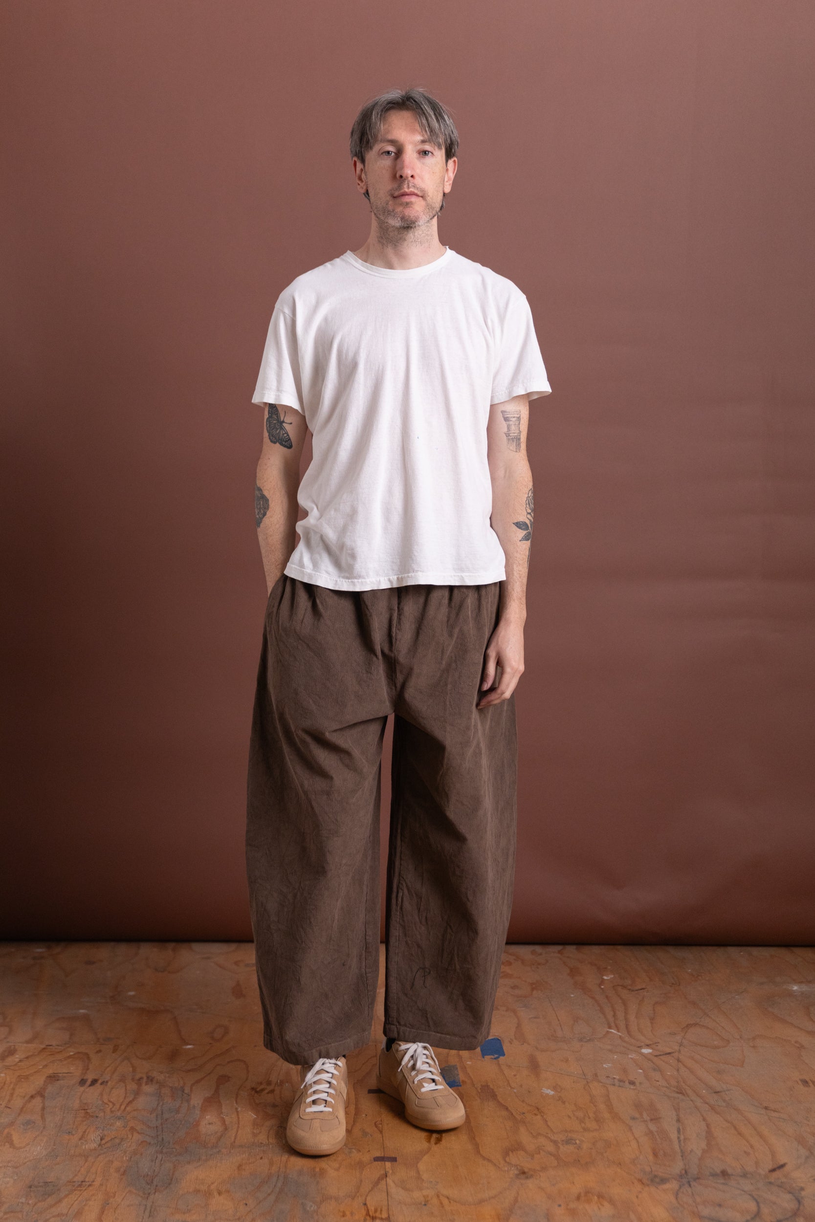 STUDIO PANT IN NATURAL CORDUROY