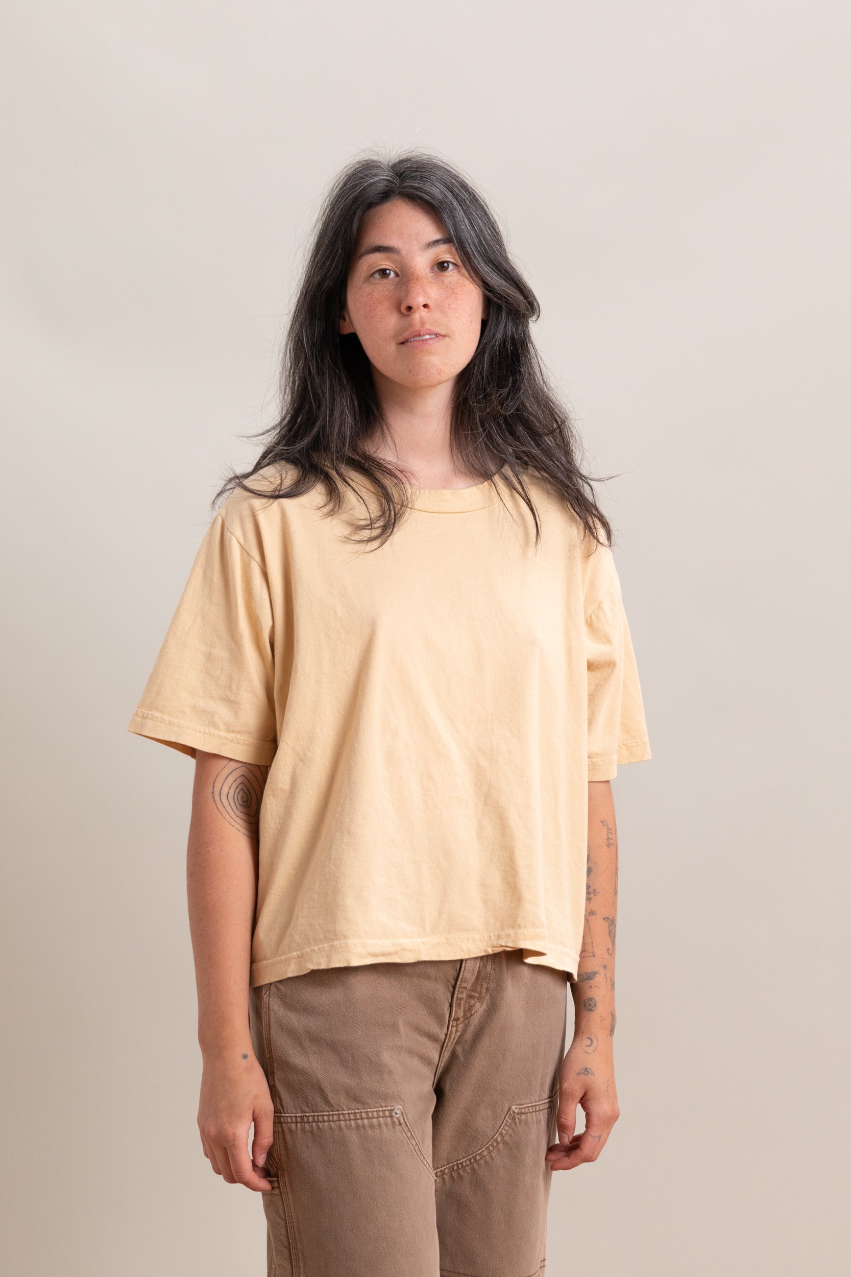 BOX TEE IN BARLEY