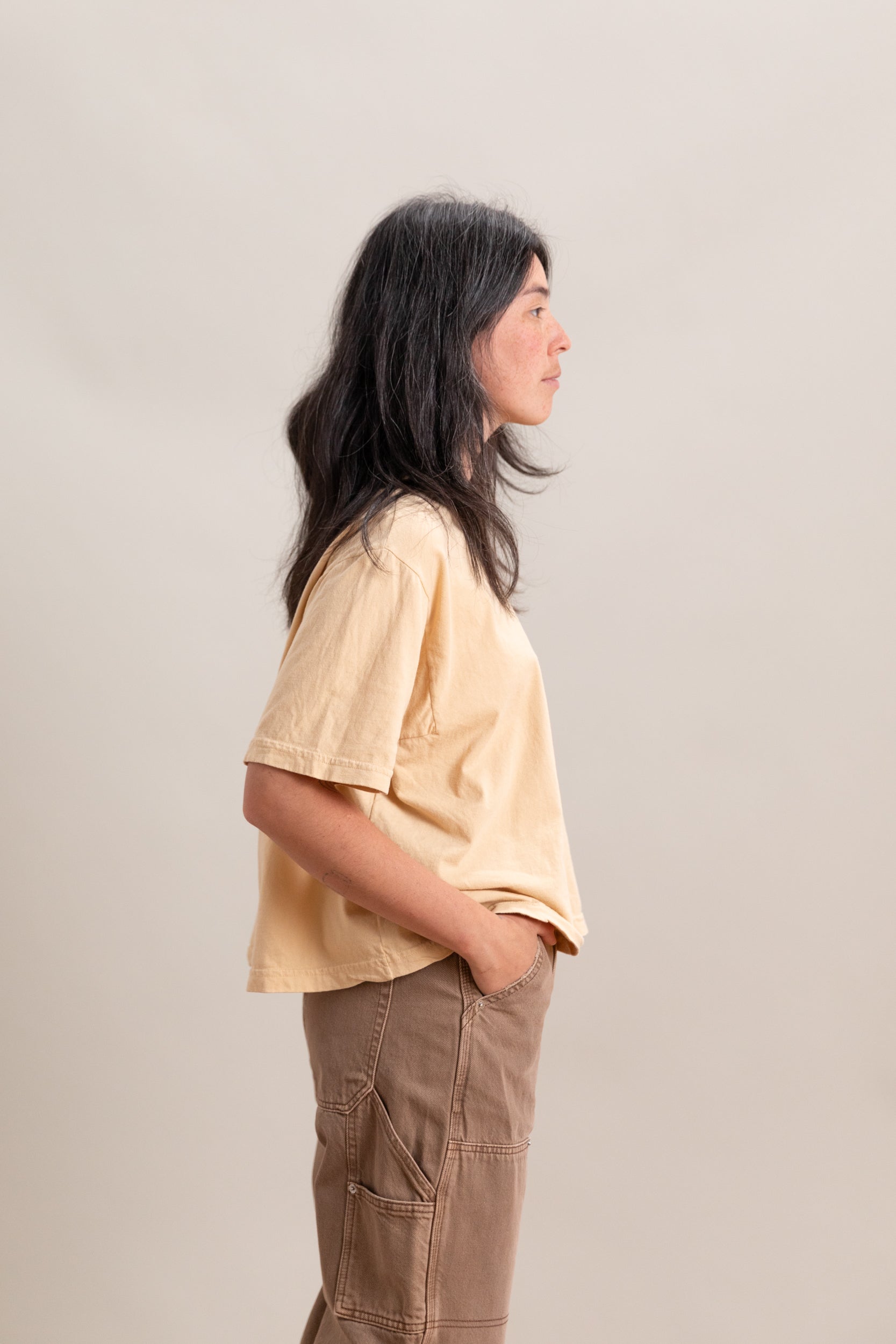 BOX TEE IN BARLEY