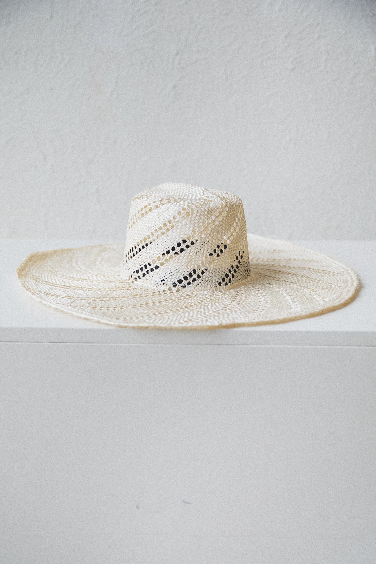 Rolled Brim Woven Straw Hat OS Women main image 2