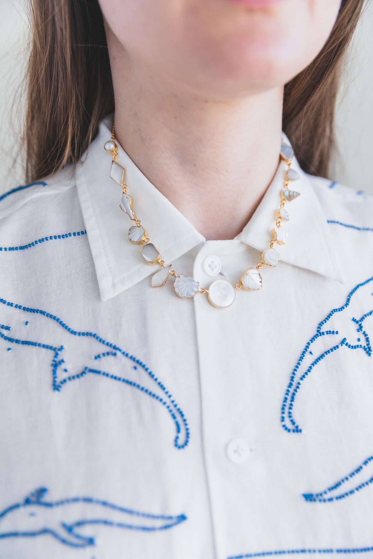 PEARL AND SHELL NECKLACE