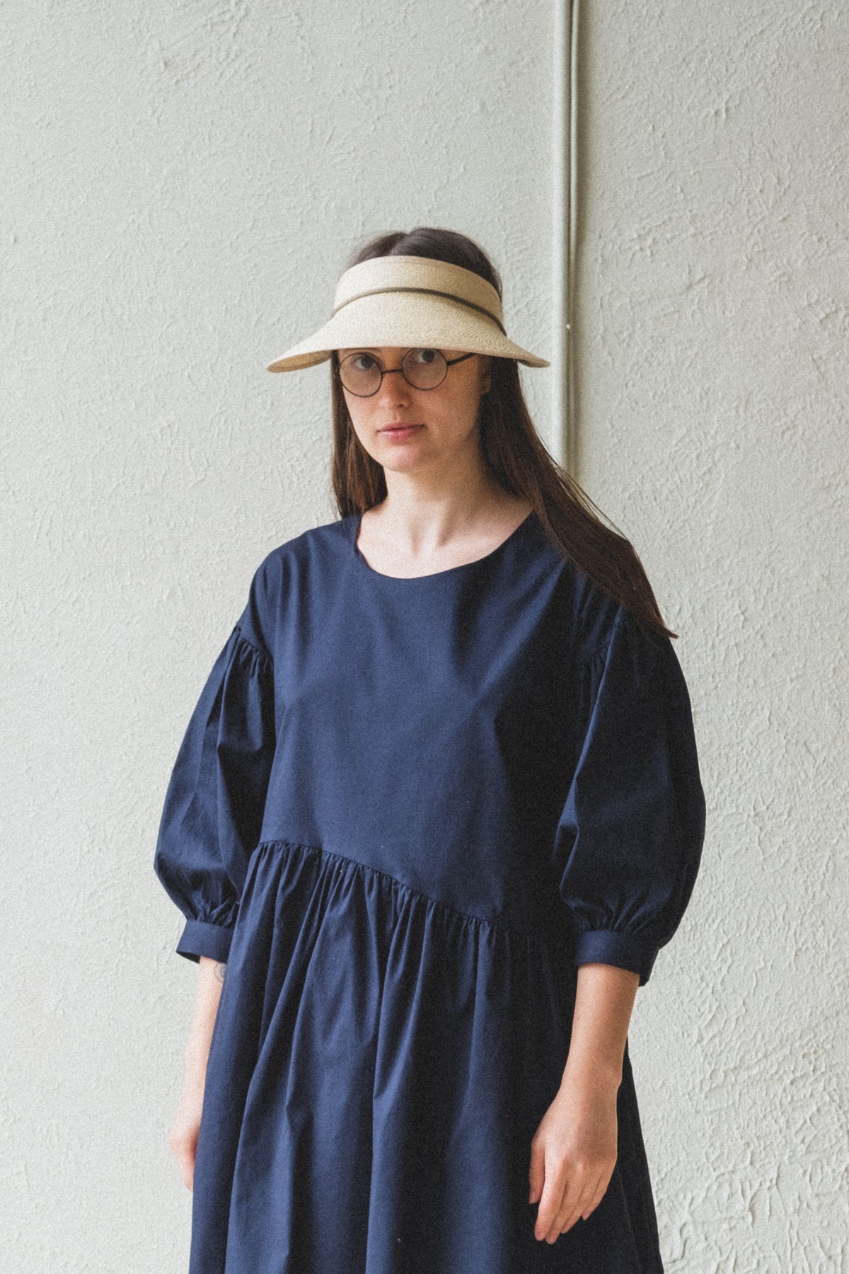 CORDED VISOR IN PANAMA STRAW