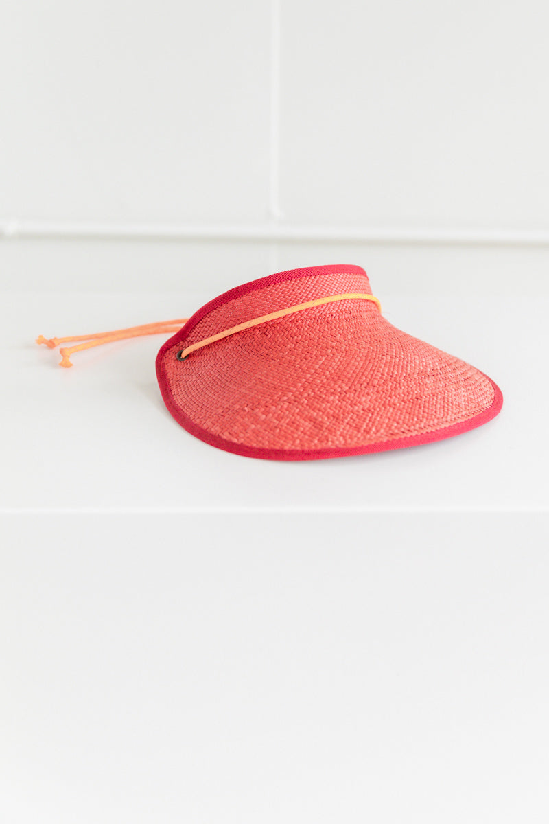CORDED VISOR IN PANAMA STRAW