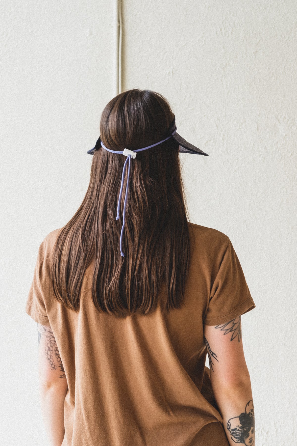 CORDED VISOR IN PANAMA STRAW