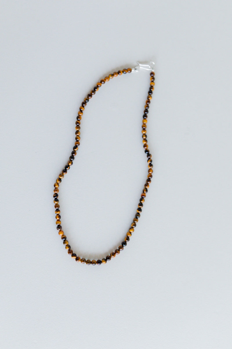TIGER'S EYE BEADED NECKLACE