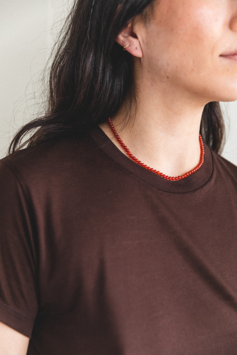 CARNELIAN BEADED NECKLACE