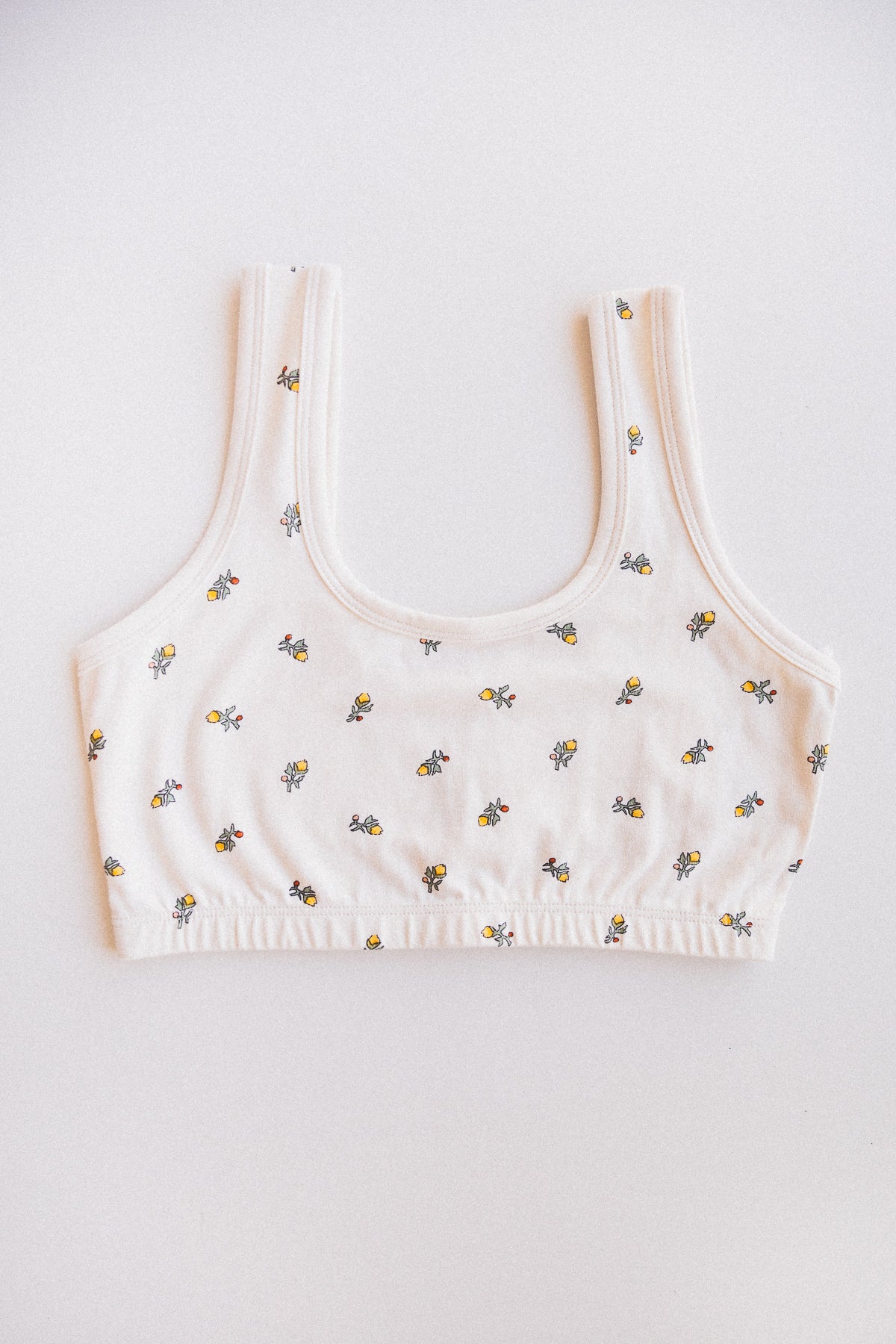 FULL-COVERAGE BRA IN YELLOW CALICO