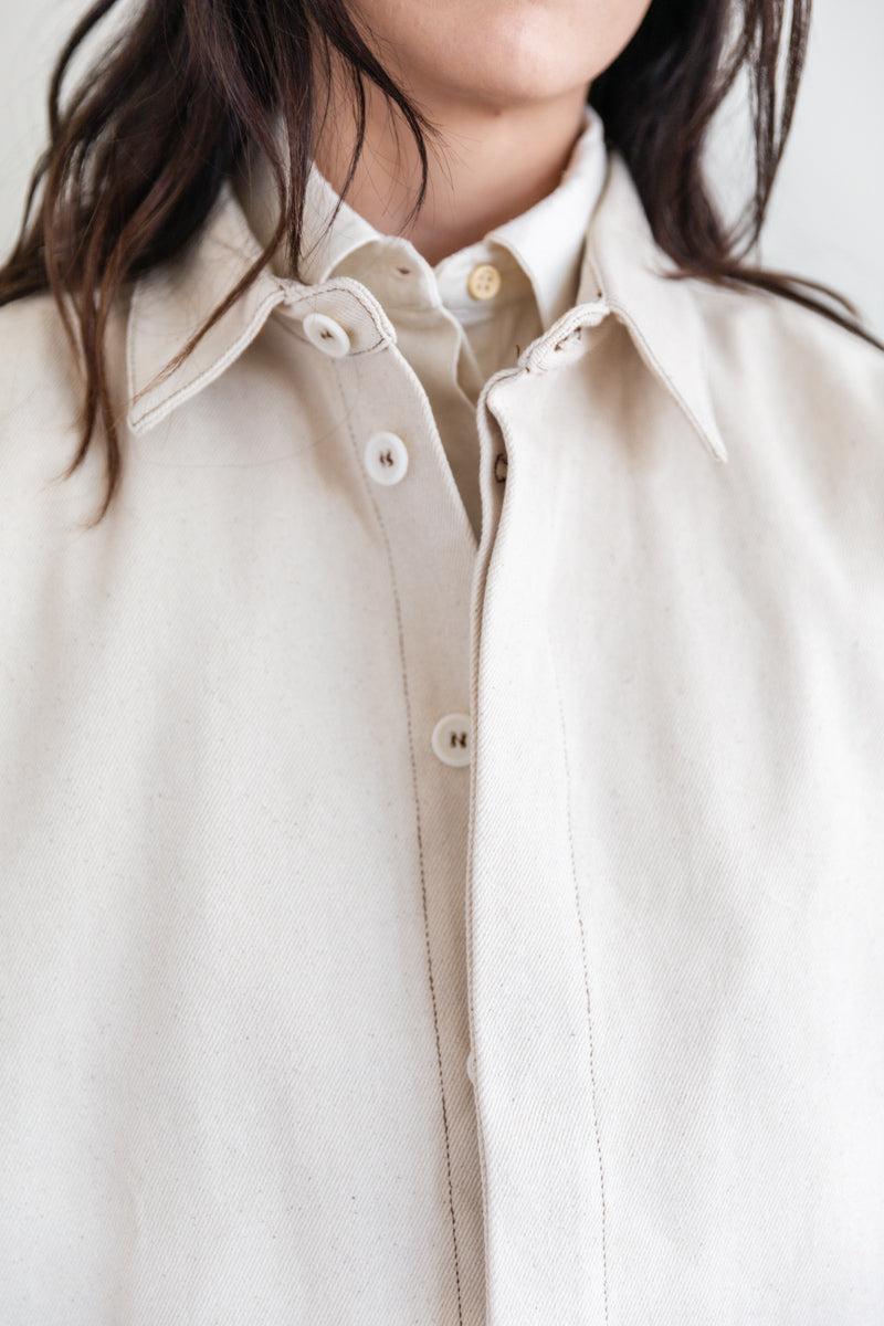 INDRE JACKET IN UNDYED COTTON