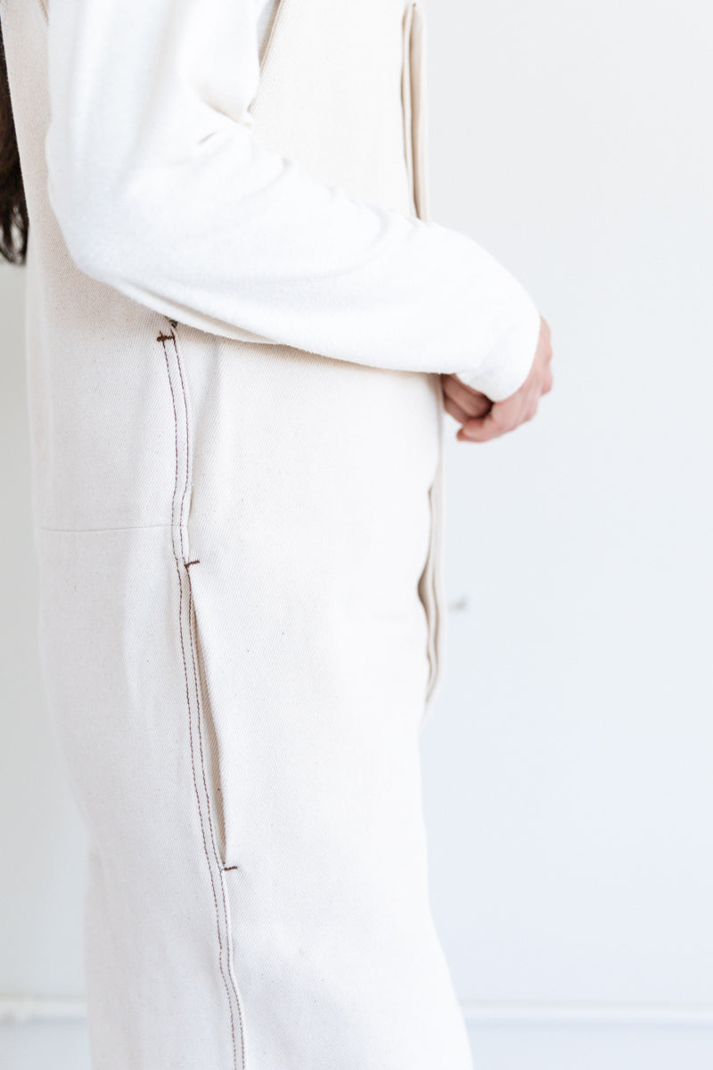 INDRE OVERALLS IN UNDYED COTTON