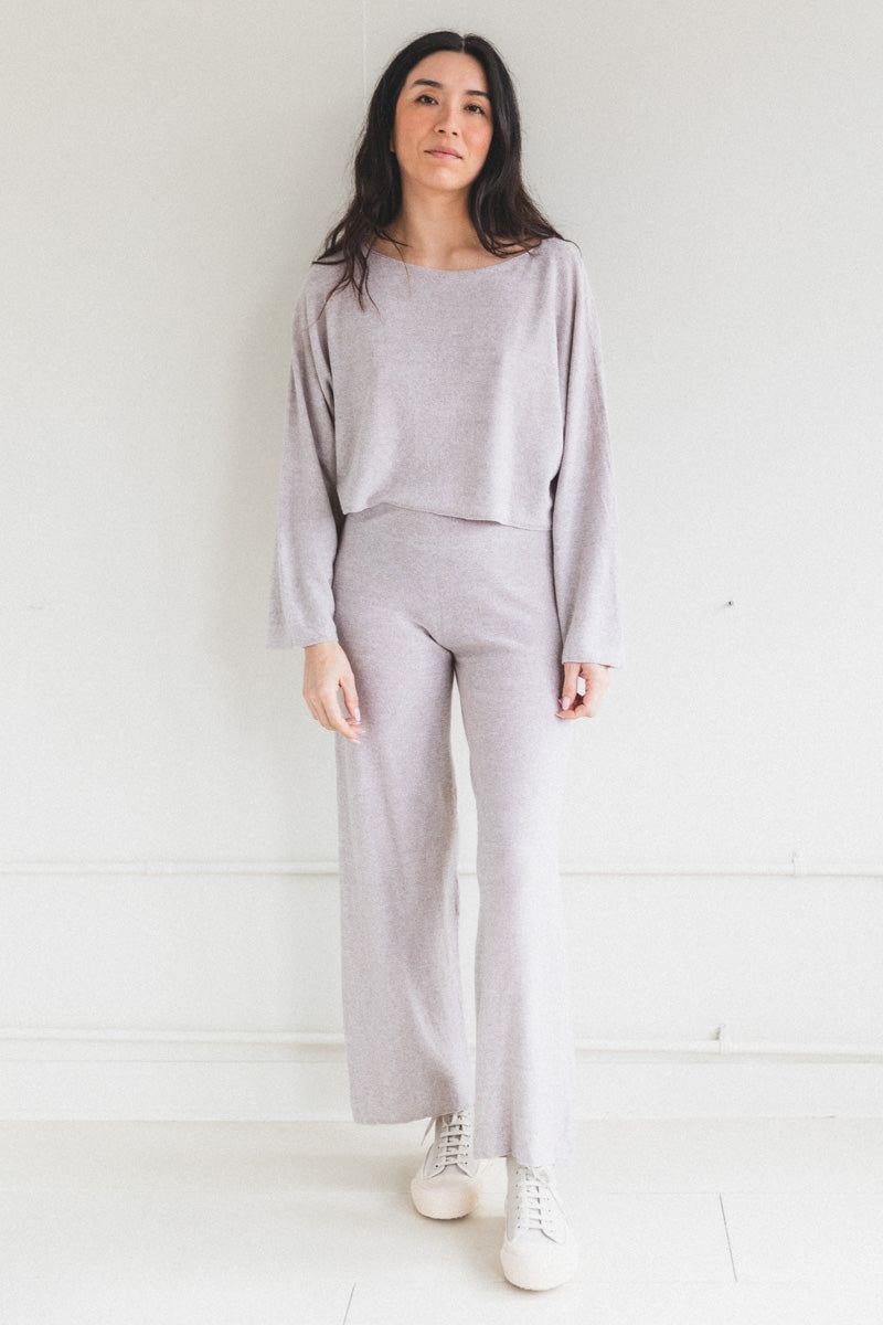 ADET PANTS IN MARRON MELANGE