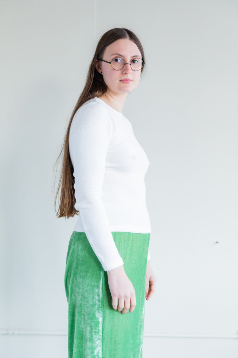 OMO LONG SLEEVE IN UNDYED SHINY VELOUR