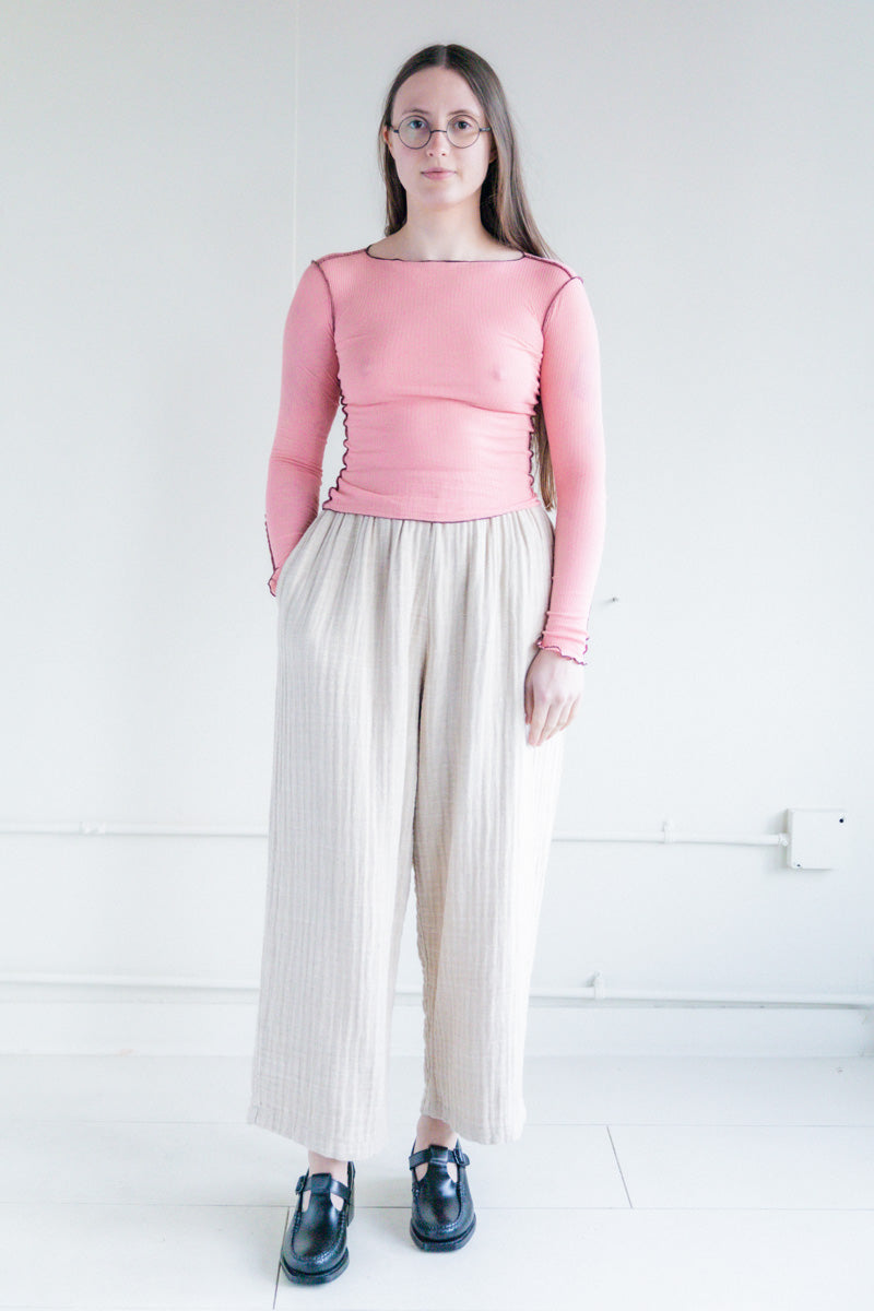 VEIN LONG SLEEVE IN RUBY