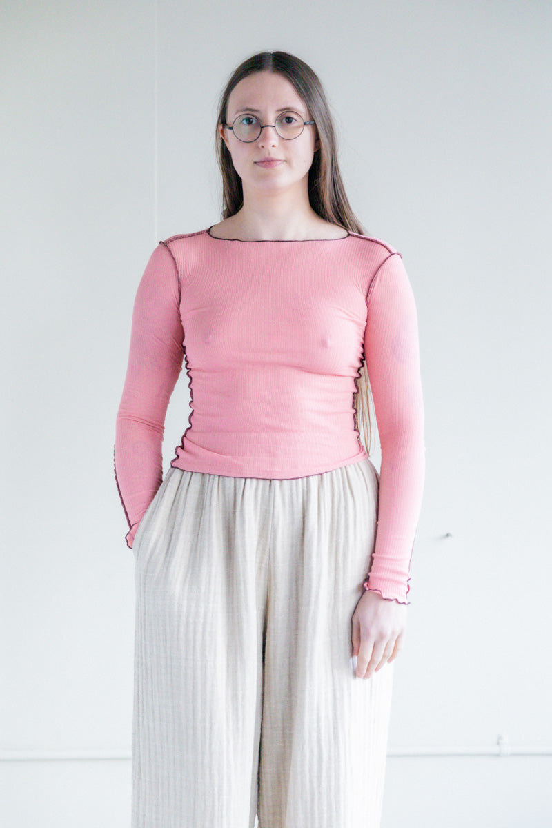 VEIN LONG SLEEVE IN RUBY