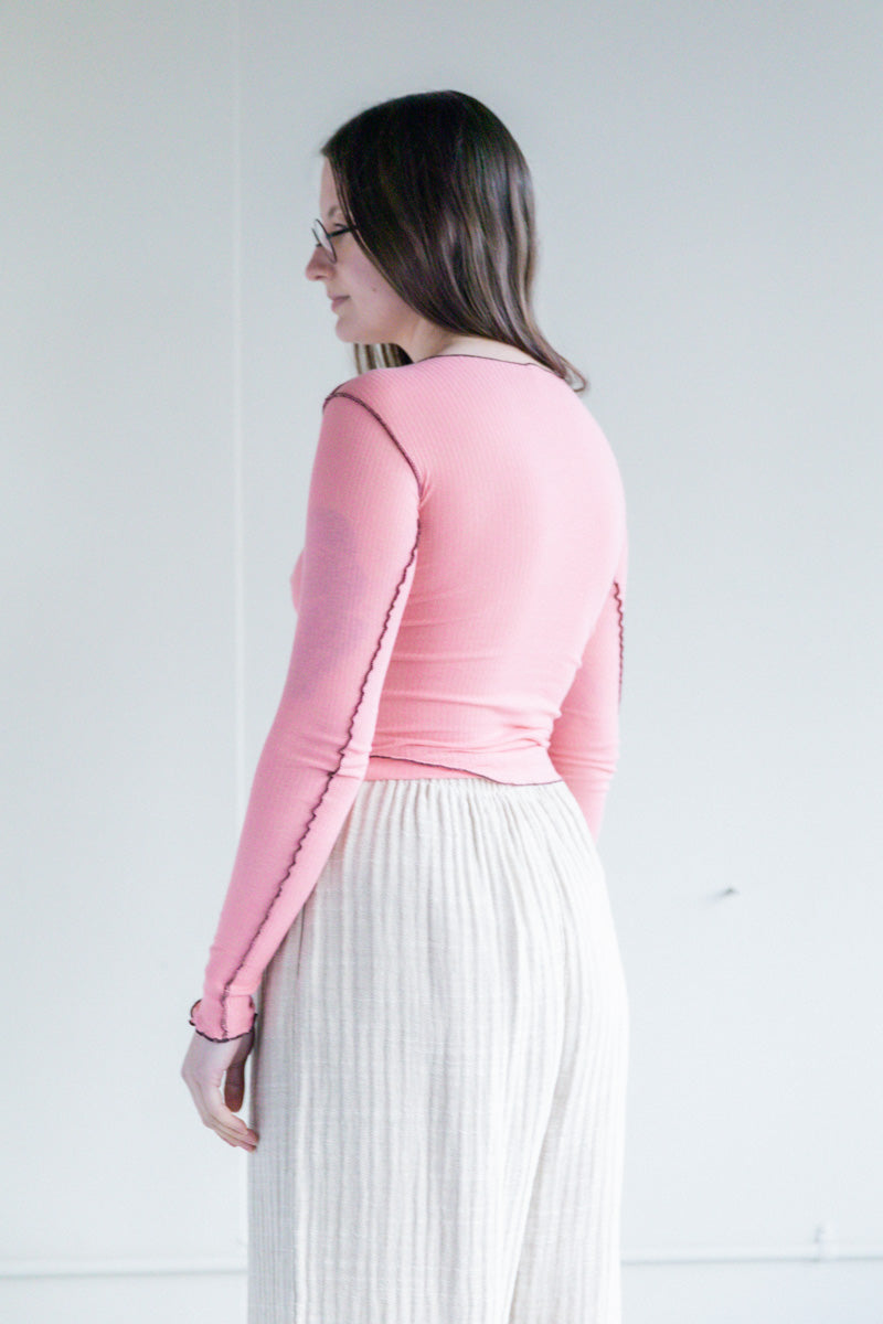 VEIN LONG SLEEVE IN RUBY