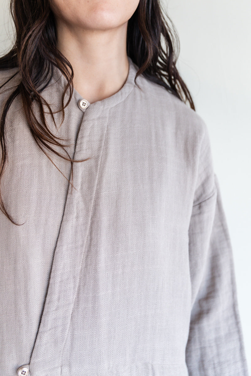 TIE JUMPSUIT IN LIGHT STONE