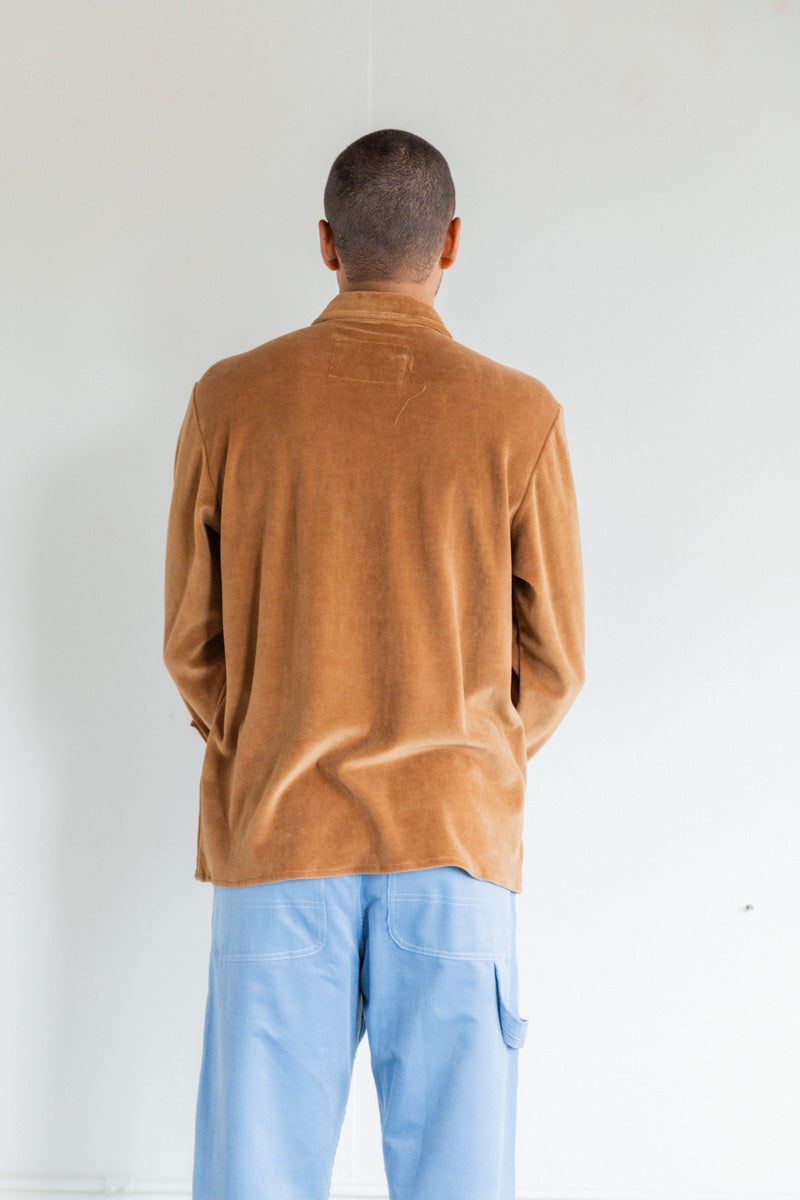 SMALL SHIRT IN BROWN VELOUR