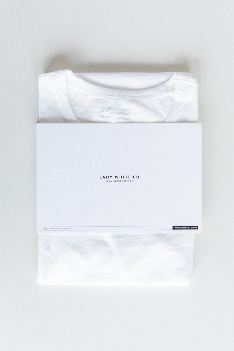 TWO PACK OUR TEE SHIRT IN WHITE