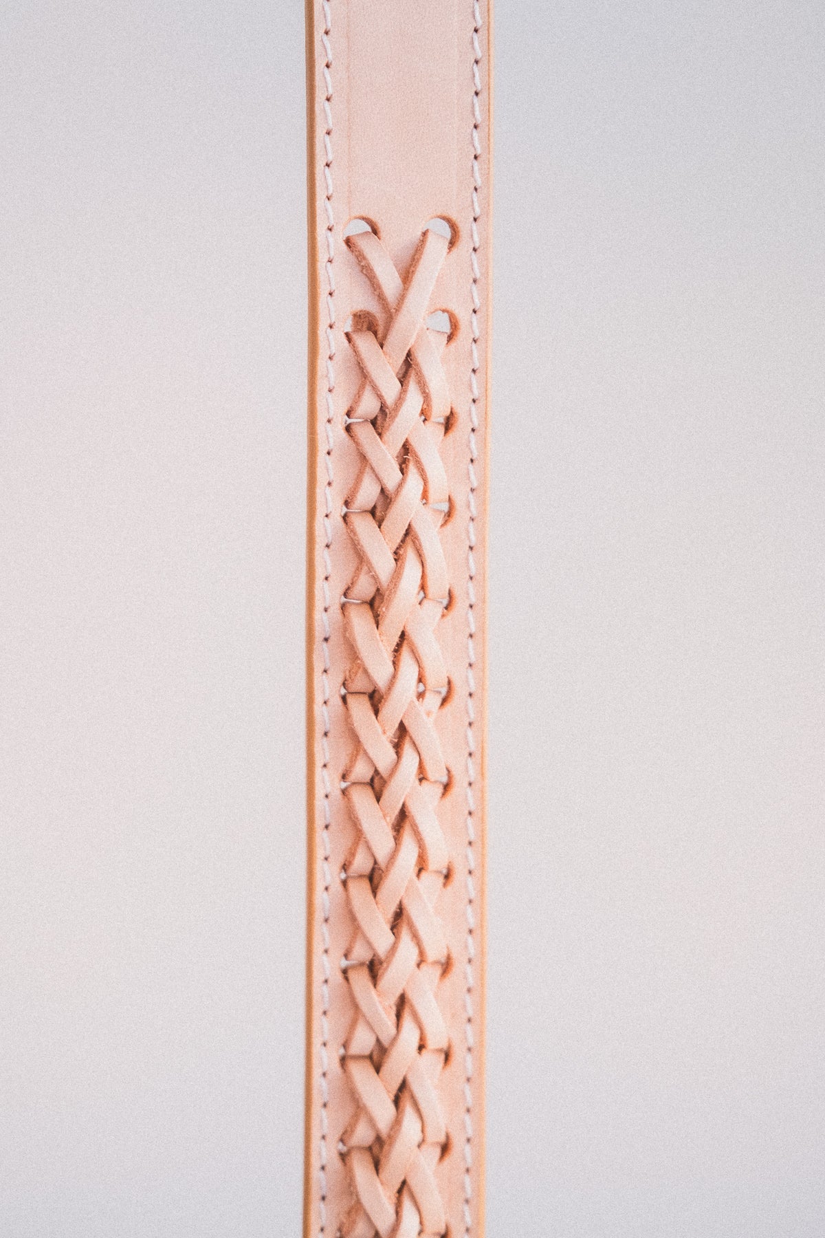 BRAIDED BELT IN NATURAL VACHETTA LEATHER